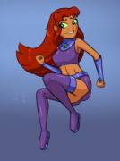 Which is hotter? Upskirt Starfire, or mostly nude Starfire? (relatedguy)