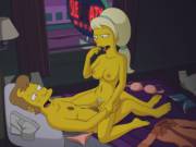 Lurleen &amp; Royce Lumpkin in a seedy motel (Sfan) [The Simpsons]