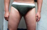 military green underpants, front and back (album)