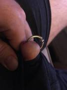 Little guy with a big ring. He really just wants to cum.