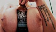 [ALBUM] [F] 36 y/o. Enjoying a Coffee Milk Stout from Stone Brewing while I shower up for the day. Wish you were here! ;) [OC] &lt;x-post&gt;