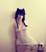 /FLUE/ Meow in Underwear (2009) by Kristamas Klousch [photography, portrait]