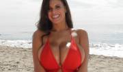 A gallery of Wendy Fiore at the beach [xpost from /r/WendyFiore]