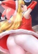 Merry Christmas from the Moon (har har har) [Touhou Project] [Upskirt] [Pantyhose]