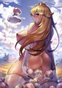 Princess Peach, laying eggs. Because apparently she does that. (gao-x)