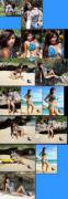 collage of hot dominican whore in bikini