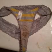 Stepdaughter's damp thong - still warm from her wearing it.