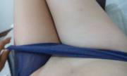 Brunette's Blue Panties