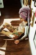 Gorgeous tattooed toweller