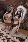 Hitomi and Anri as Indians