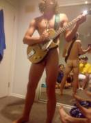 Playing The Guitar To You're Buds Is Great! Especially When You're Naked