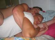 Spooning your bro after a party