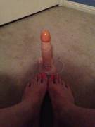 Girly toes and dildo :)