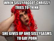 Dumb sissy Chrissy