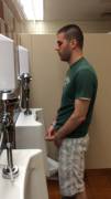 Not shy at the urinal