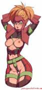 Rikku in her diving suit (svenspronfest) [Final Fantasy]