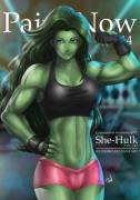She Hulk in the gym by ryusoko