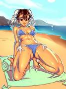Chun Li finds some time for relaxation (OptionalTypo)