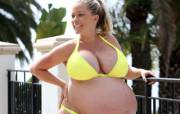 Little Yellow Bikini (Breast Enlargement, Hyperpregnancy)