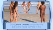 Naked Olympics: Sporty naturists take to the beach in Rio to compete at the Naked Olympics!