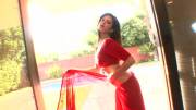 Sunny Leone  Red Saree