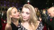 Jennifer Lawrence accidentally kissing Natalie Dormer (x-post /r/celebsunleashed)