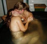 Hot tub kiss