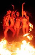 Burning girls... (Xpost /r/BurningManNudes)