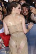 Kristen Stewart forgot to Check her back leaving the limo (First Attempt)