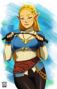 Zelda and her riding crop (naavs) [BotW]