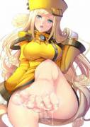 Millia Rage's cum covered toes (Fay_axl) [Guilty Gear]