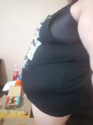 my bump is starting to show but not so much with a stuffed tummy