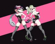 Callie and Marie Highleg by YutaAGC