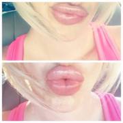 My new lips! I got bored in the car and they're too much fun to play with.