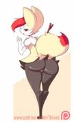 Braixen showing off By Diives