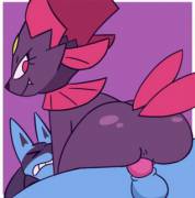 Lucario and weavile by D-Wop
