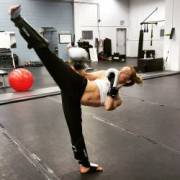 Caity Lotz's kick is higher than my will to live