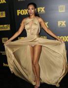 Candice Patton flashed her panties at Golden Globes party