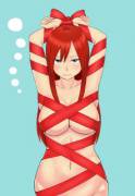 Erza wrapped up and ready to be shipped