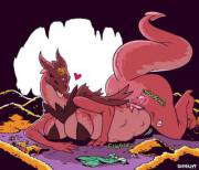 Dragon Princess Vore [F/F][Multiple Prey][Dragon/Human][Implied Digestion]