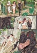 [Comic] Forest of Silk - 33 pages [soft][unwilling][internal stomach view] (x-post /r/StuckHentai)