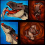 "Licking Up a Wolf" [furry][oral][soft][size difference][M/M]