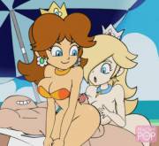 Rosalina and Daisy's beach games [Minus8 / PeachyPop34]