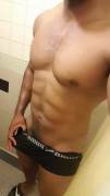 Shower time at the gym 