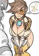 Tracer Craving A Banana Cream [Overwatch] (Artist: Maniacpaint)