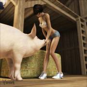 -comic- Farm Girl and the Pig - Vaesark