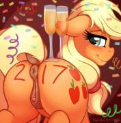 AJ knows how to kick off the New Year in style (artist: ratofponi)