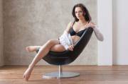Model on a chair