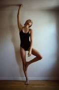 Barefoot ballet dancer