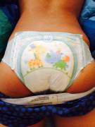 Perfect ass in a diaper